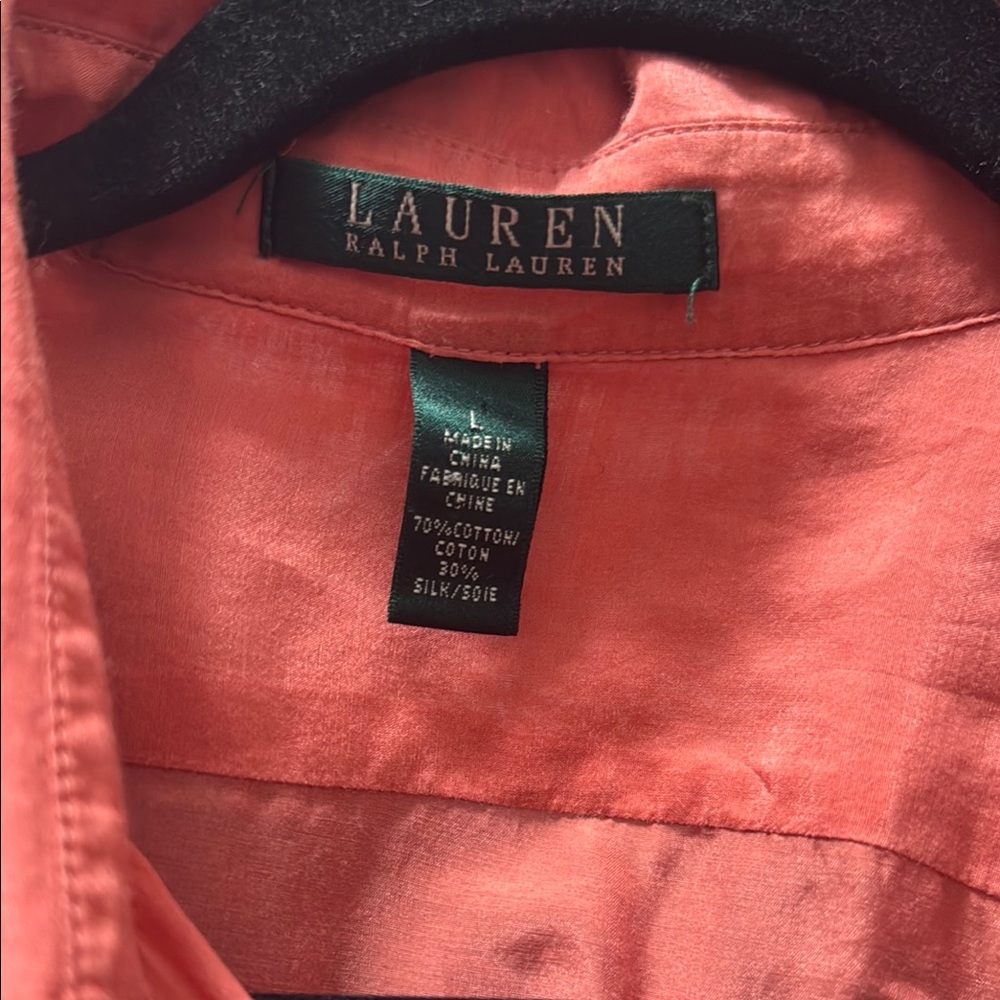 Lauren Ralph Lauren Coral Button Down Shirt
